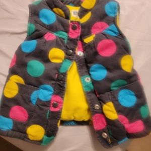 Toddler girl's fleece lined vest